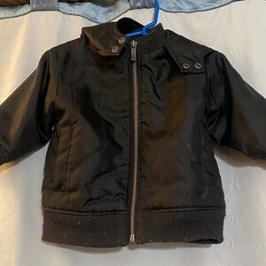 Kenneth Cole reaction boys 12 months black zip up hooded coat (o27)